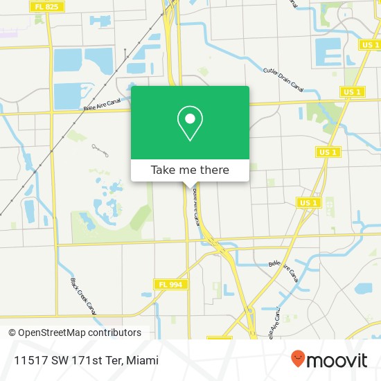 11517 SW 171st Ter map