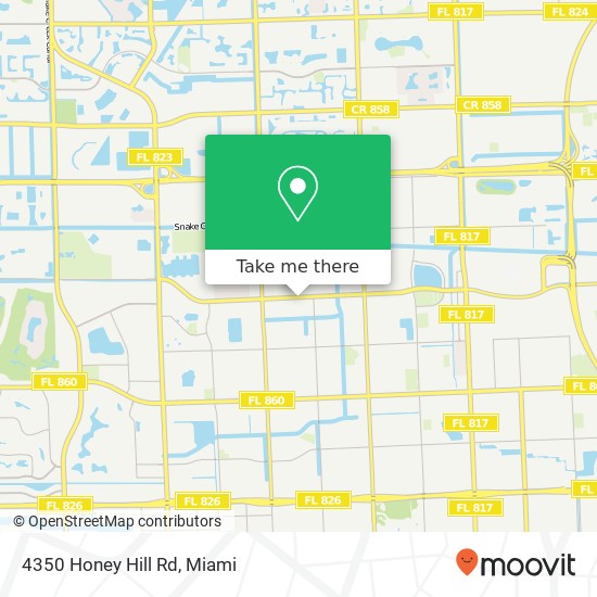 4350 Honey Hill Rd map
