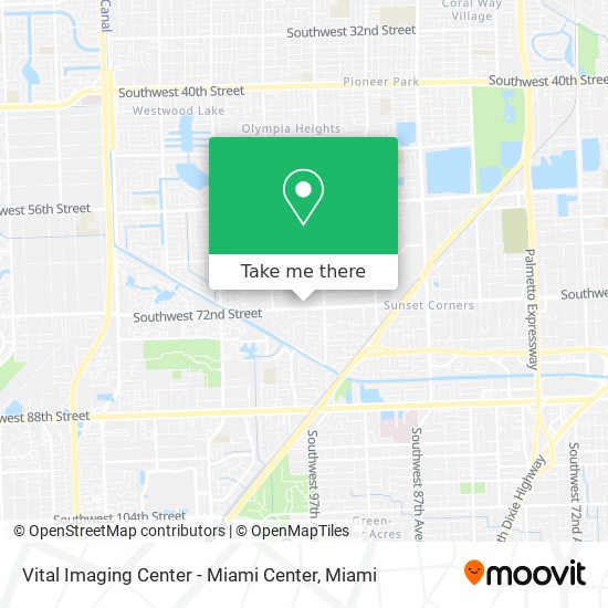 Vital Imaging Center - Miami Center map