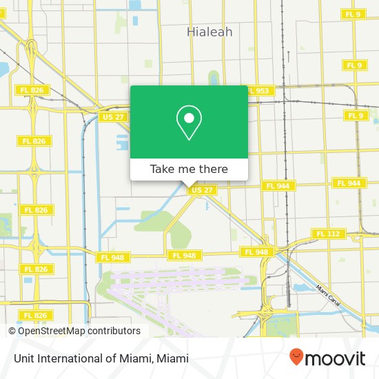 Unit International of Miami map