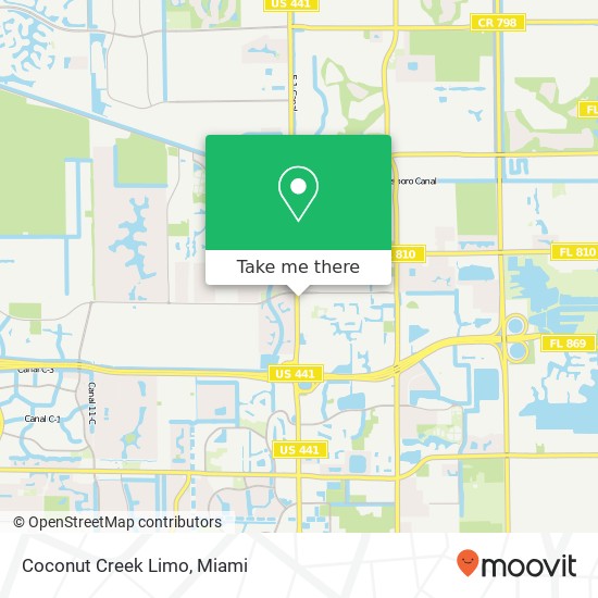 Mapa de Coconut Creek Limo