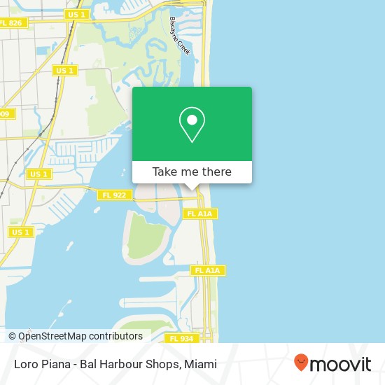 Mapa de Loro Piana - Bal Harbour Shops