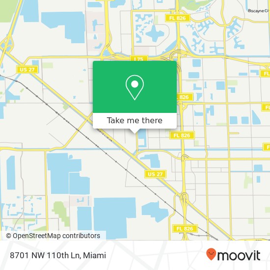8701 NW 110th Ln map