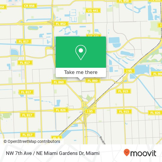 Mapa de NW 7th Ave / NE Miami Gardens Dr