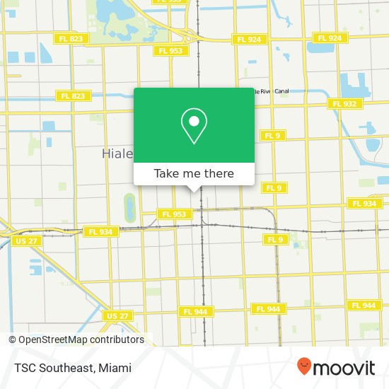 Mapa de TSC Southeast