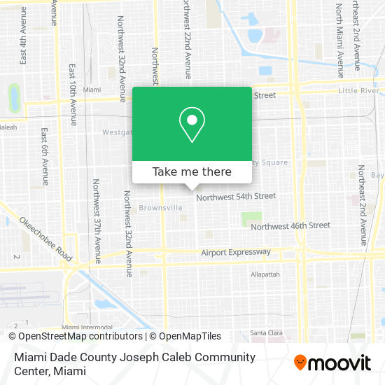 Miami Dade County Joseph Caleb Community Center map