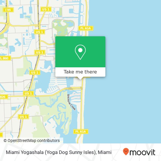 Mapa de Miami Yogashala (Yoga Dog Sunny Isles)