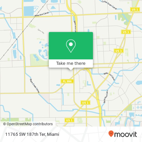 11765 SW 187th Ter map