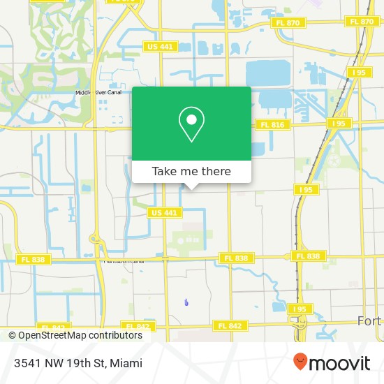 Mapa de 3541 NW 19th St