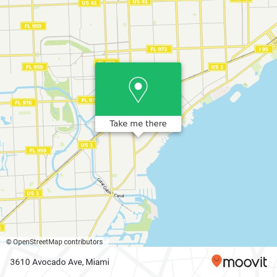 Mapa de 3610 Avocado Ave