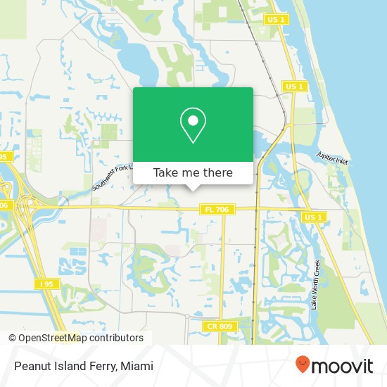 Peanut Island Ferry map