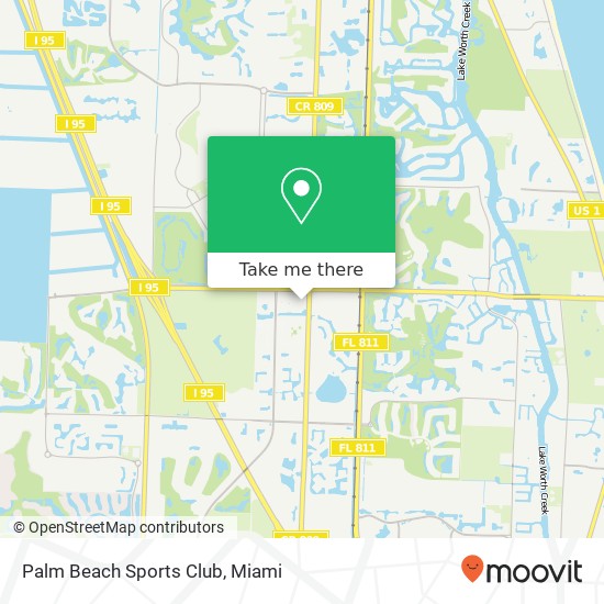 Palm Beach Sports Club map