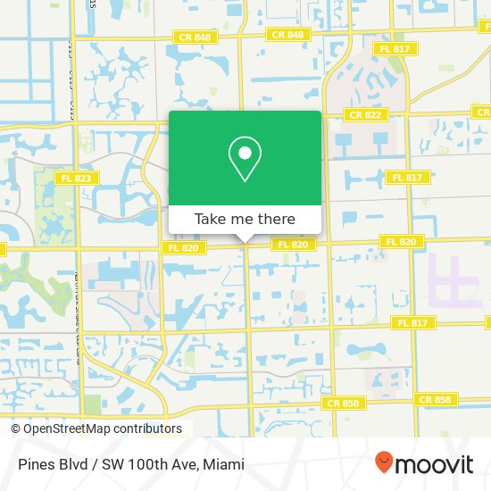 Pines Blvd / SW 100th Ave map