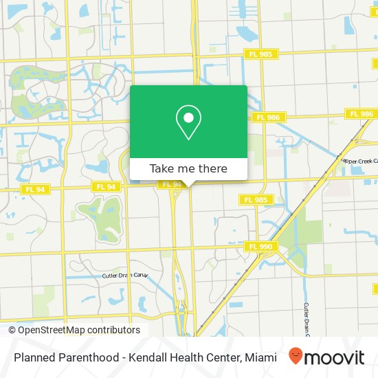 Planned Parenthood - Kendall Health Center map