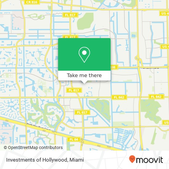 Investments of Hollywood map