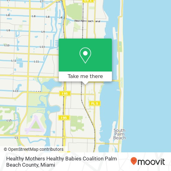 Healthy Mothers Healthy Babies Coalition Palm Beach County map