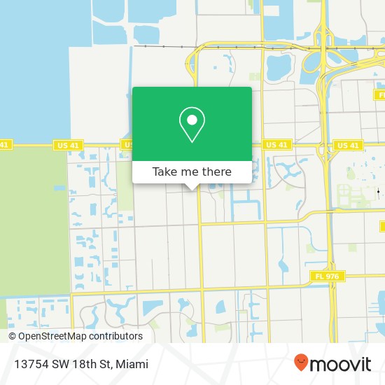 13754 SW 18th St map