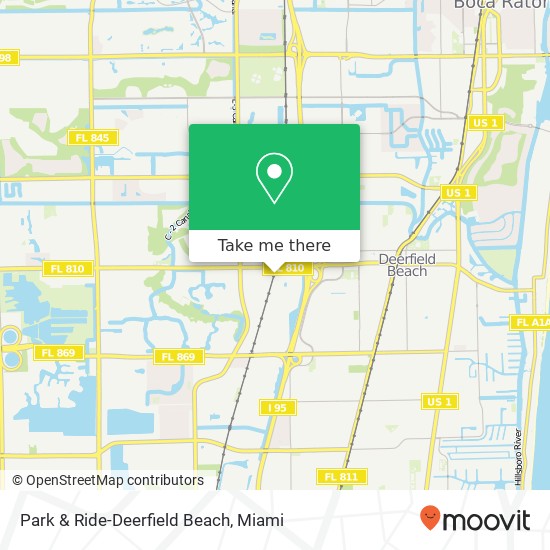 Mapa de Park & Ride-Deerfield Beach