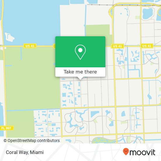 Coral Way map