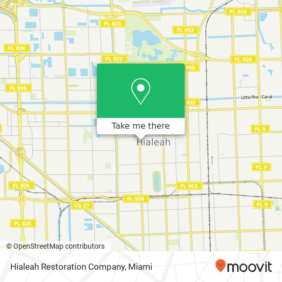 Mapa de Hialeah Restoration Company