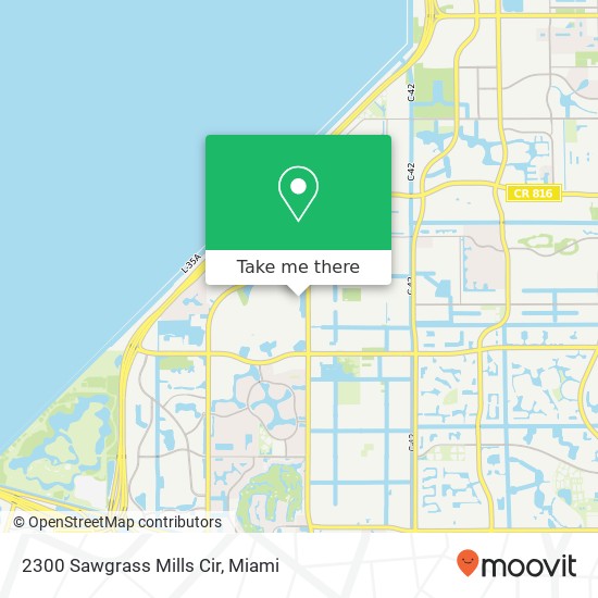 Mapa de 2300 Sawgrass Mills Cir