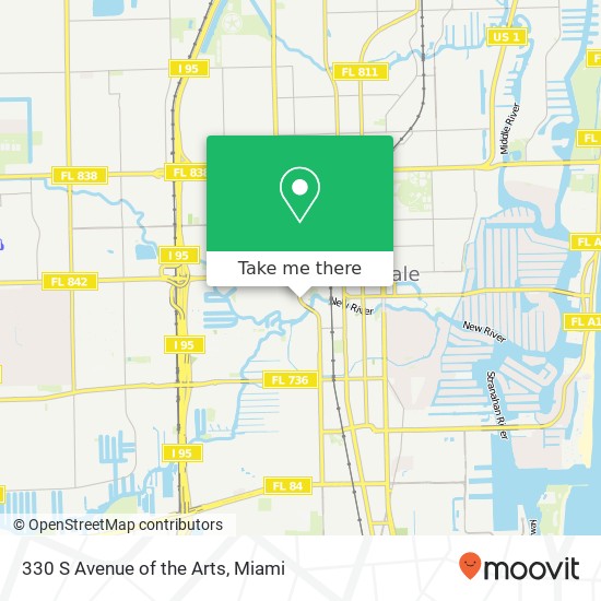 Mapa de 330 S Avenue of the Arts