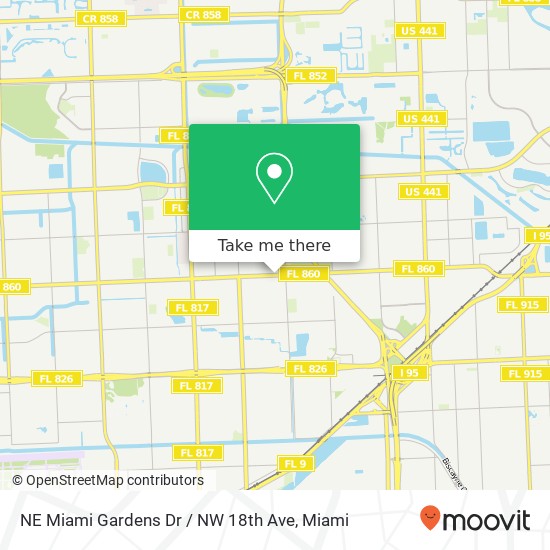 NE Miami Gardens Dr / NW 18th Ave map