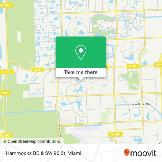 Mapa de Hammocks BD & SW 96 St