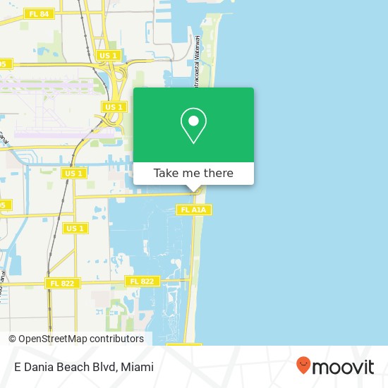 E Dania Beach Blvd map