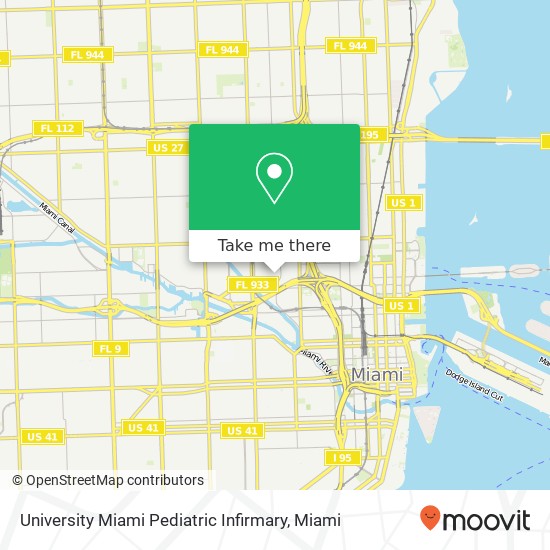 Mapa de University Miami Pediatric Infirmary