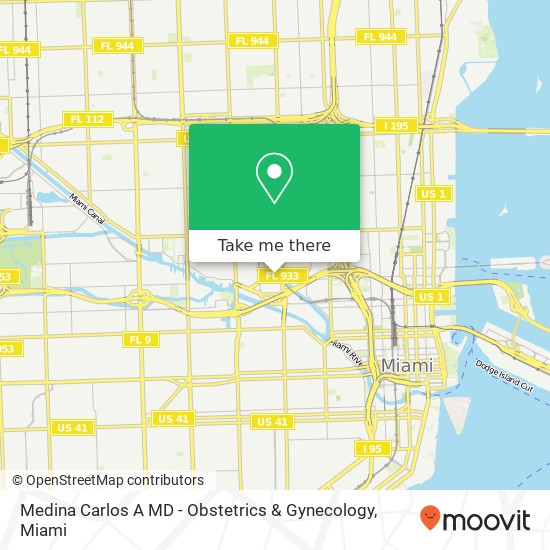 Medina Carlos A MD - Obstetrics & Gynecology map