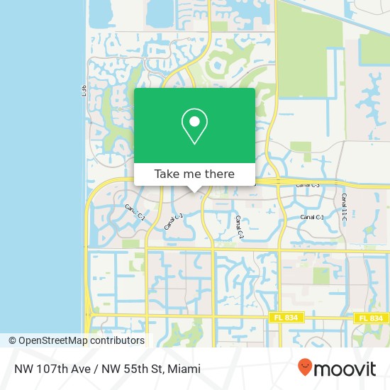 NW 107th Ave / NW 55th St map