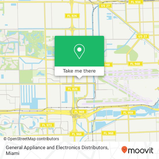 General Appliance and Electronics Distributors map