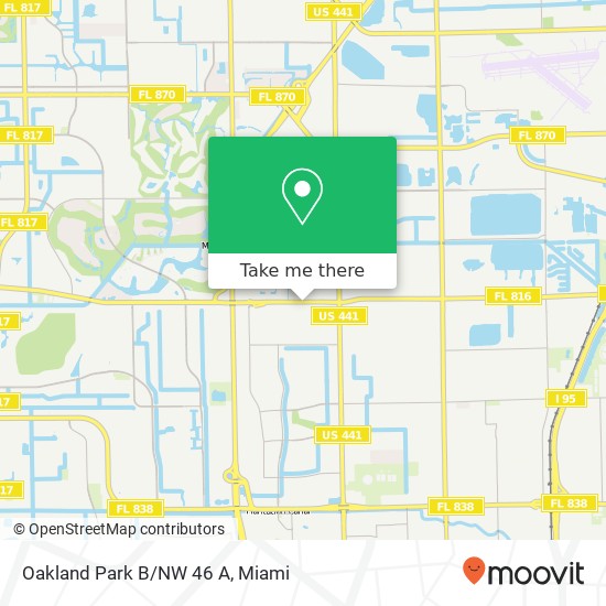 Oakland Park B/NW 46 A map