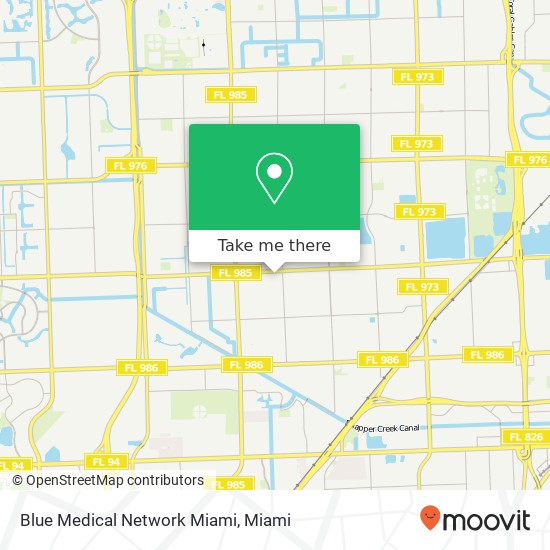 Mapa de Blue Medical Network Miami