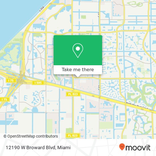 12190 W Broward Blvd map