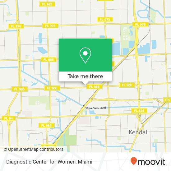 Diagnostic Center for Women map