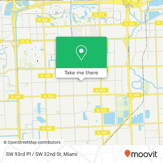 SW 93rd Pl / SW 32nd St map