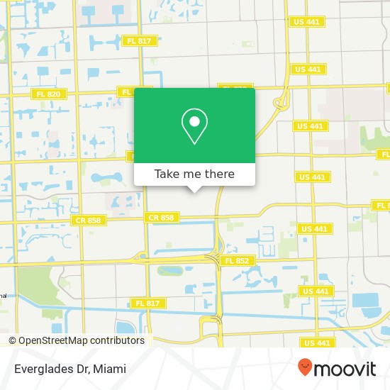 Mapa de Everglades Dr