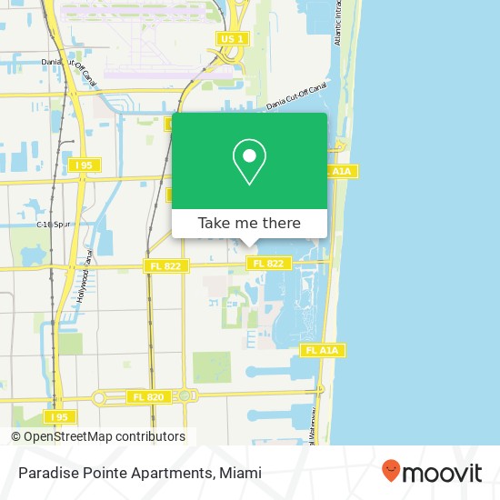 Mapa de Paradise Pointe Apartments