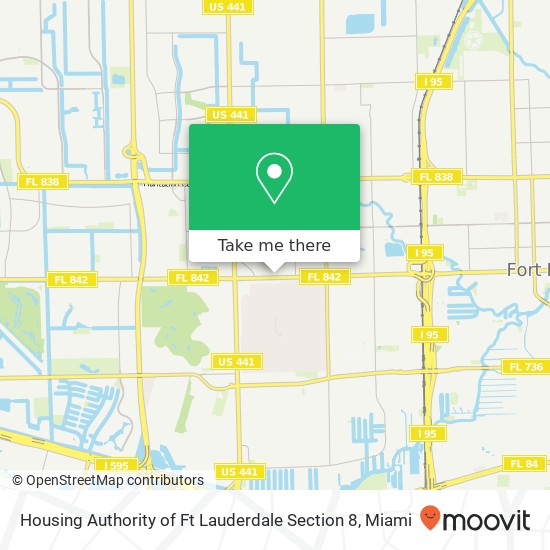 Housing Authority of Ft Lauderdale Section 8 map