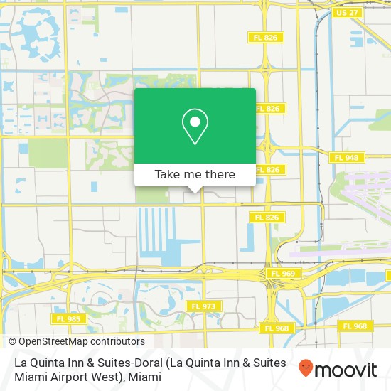 Mapa de La Quinta Inn & Suites-Doral (La Quinta Inn & Suites Miami Airport West)