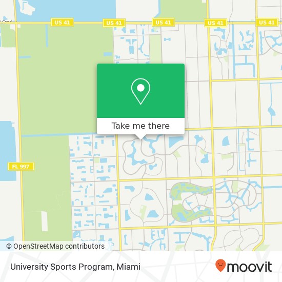 University Sports Program map