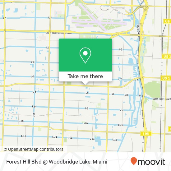Mapa de Forest Hill Blvd @ Woodbridge Lake