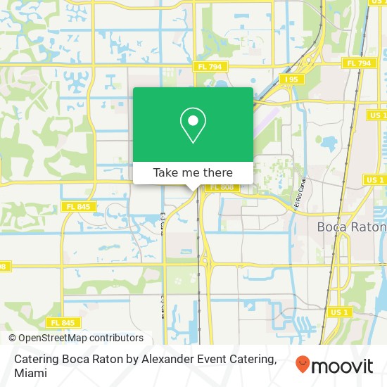 Catering Boca Raton by Alexander Event Catering map