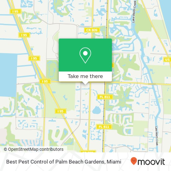 Best Pest Control of Palm Beach Gardens map