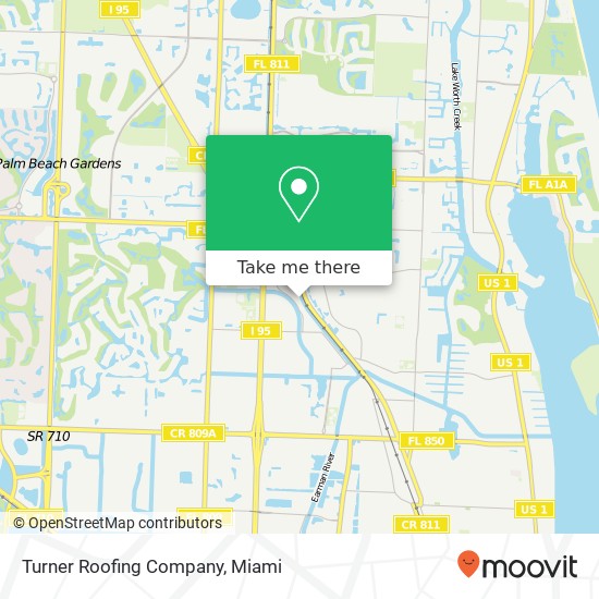 Mapa de Turner Roofing Company