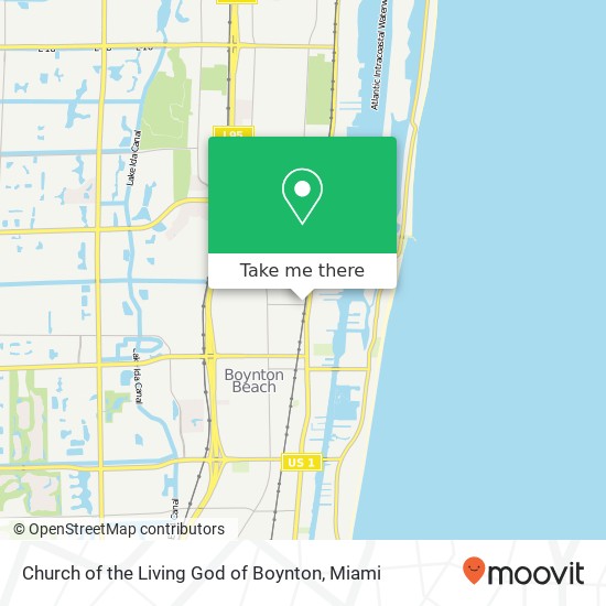 Church of the Living God of Boynton map