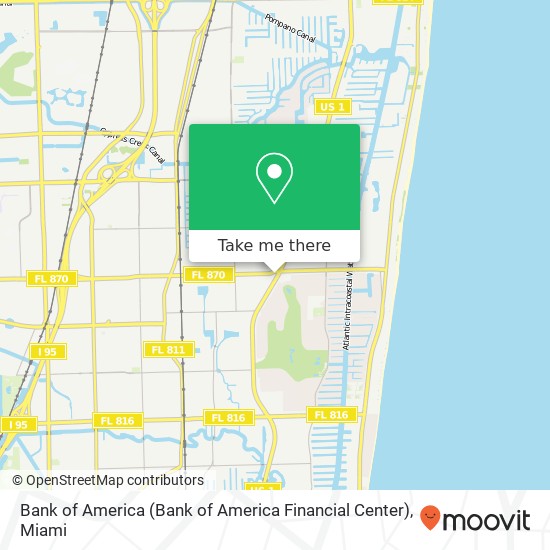 Mapa de Bank of America (Bank of America Financial Center)