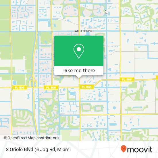 Mapa de S Oriole Blvd @ Jog Rd